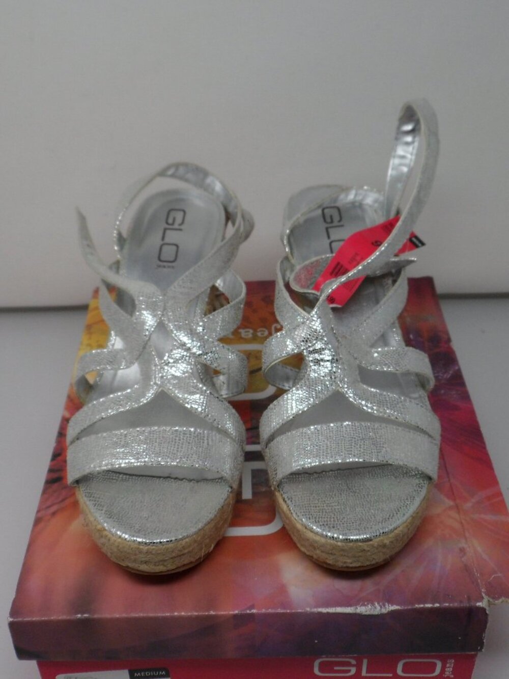 Ladies Glo "Janelle" Silver Wedges 9